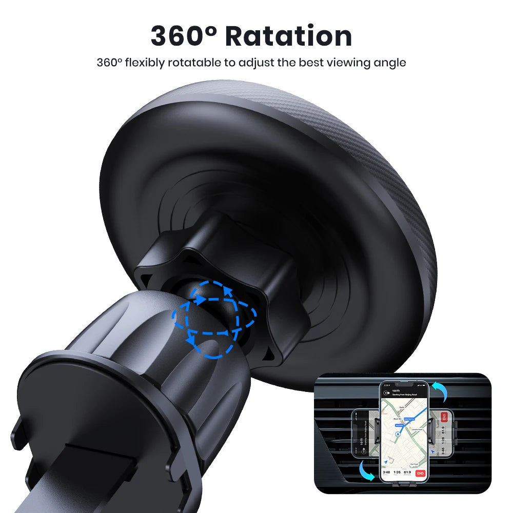 TOPK Universal Car Phone Holder Magnetic for Magsafe 360° Rotation Car Mount for Air Vent & Dashboard Windshield for All Phones - Shoppiline