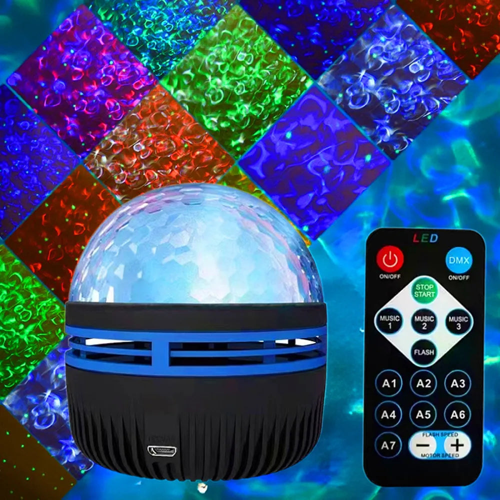 Galaxy Projector RGB Star Projector USB Powered Remote Control Night Light Lamp for Birthday Gifts Holiday Party Room Decoration