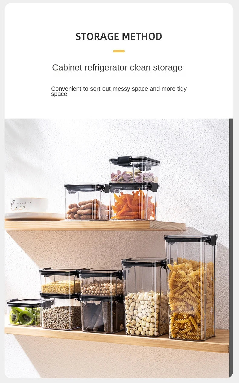 Vorratsgläser Küche Getreidebehälter Großer Tank Kunststoff Feuchtigkeitsdichte Aufbewahrungsbox Haushalt Gewürzgläser Set