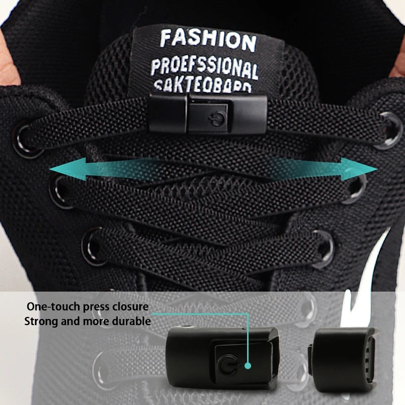 Keine Bindung Schnürsenkel Outdoor-Sport Schnürsenkel ohne Binden Elastische Schnürsenkel Sneakers für Kinder Erwachsene Unisex Schnürsenkel Schuhzubehör