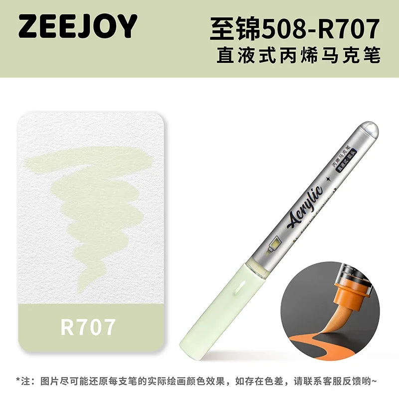 ZEEJOY 120/12/1 Colors Direct Liquid Acrylic Marker Pens Waterproof Pen Soft Brush Nib for Manga School Art Supplies Stationery