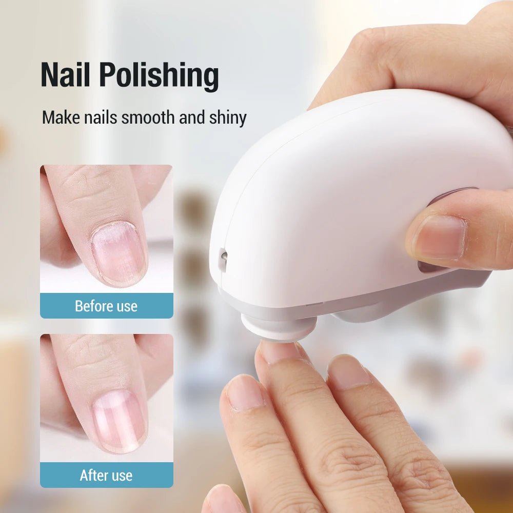Coupe-ongles électrique avec meulage et polissage, lumière, coupe-ongles automatique rechargeable, manucure pour bébé et adulte
