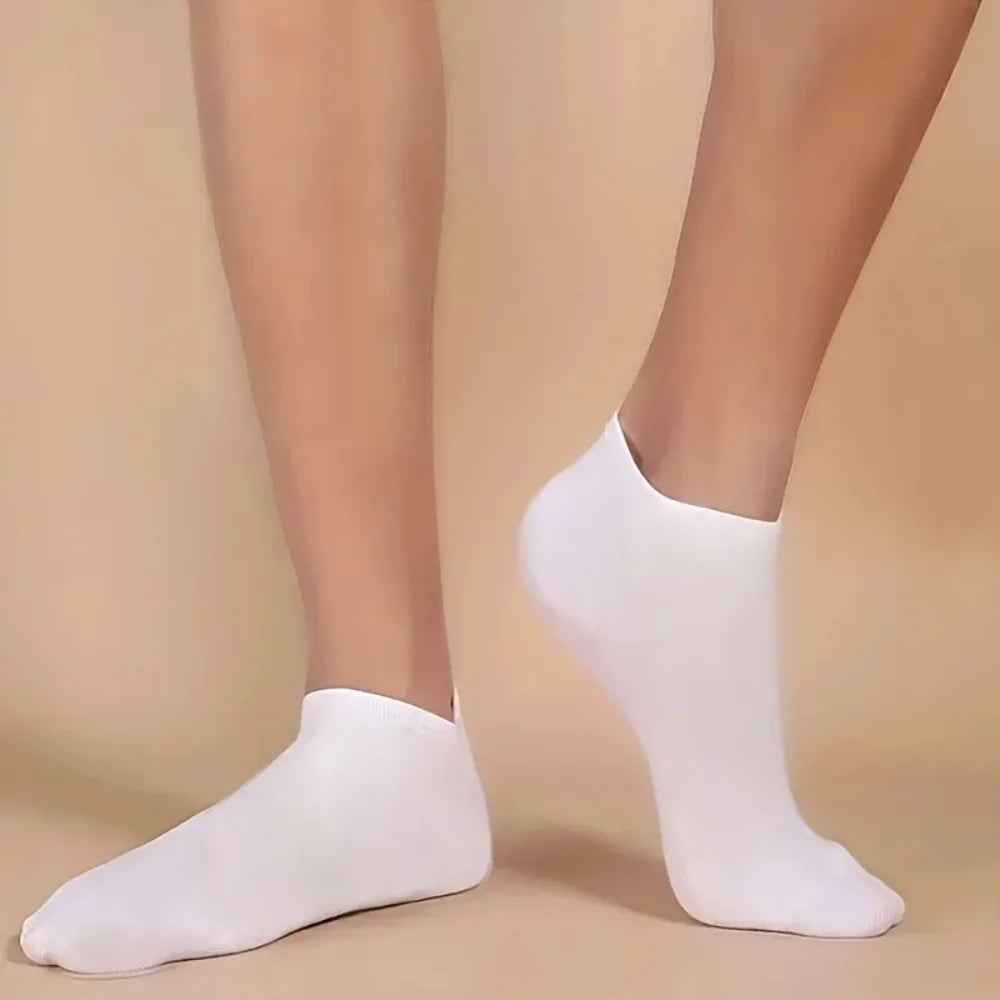 Unisex Ankle Socks 10/20/40 Pairs, Solid Color, Soft Lightweight No Show Socks, Bulk Value Pack, Men Women