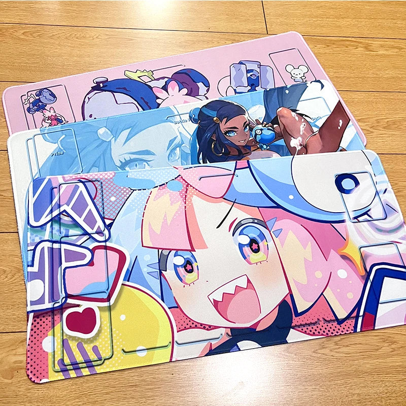 600X300X2Mm PTCG Trainer Nessa Iono Board Game Card Mat Tinkaton Waterproof Rubber Table Mat Anime Single Battle Table Pad - Shoppiline
