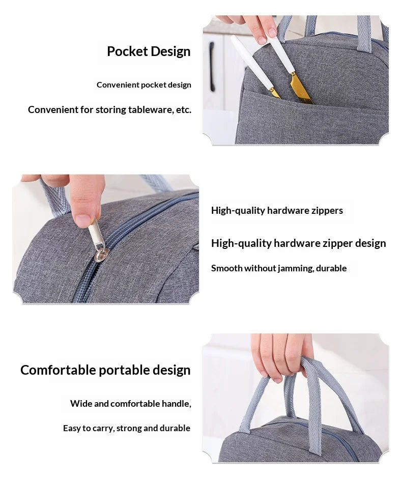 Insulated Lunch Bag Insulation Bento Pack Aluminum Foil Rice Bag Meal Pack Ice Pack Student Bento Lunch Handbag Insulation