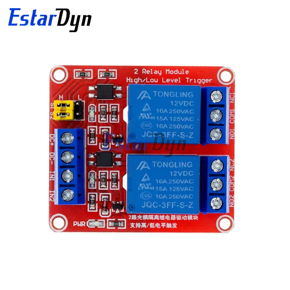 1 2 4 8 Channel 5V 12V Relay Module with Optocoupler, High Low Level Trigger Shield for Arduino PIC AVR MCU DIY Projects
