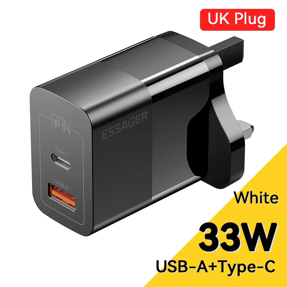 Essager USB C Charger 33W GaN Type C PD Fast Charging For iPhone 14 13 12 11 Pro Max XS 8 P For iPad Pro Air iPad Mini - Shoppiline