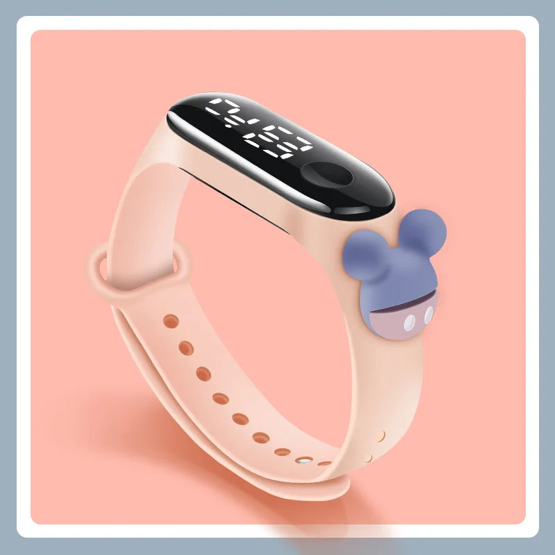 Mode Mickey Kinderuhren für Mädchen Elektronisches Armband Sport Touch LED Spiderman Puppe Kinderuhr Frauen Wasserdichte Uhr