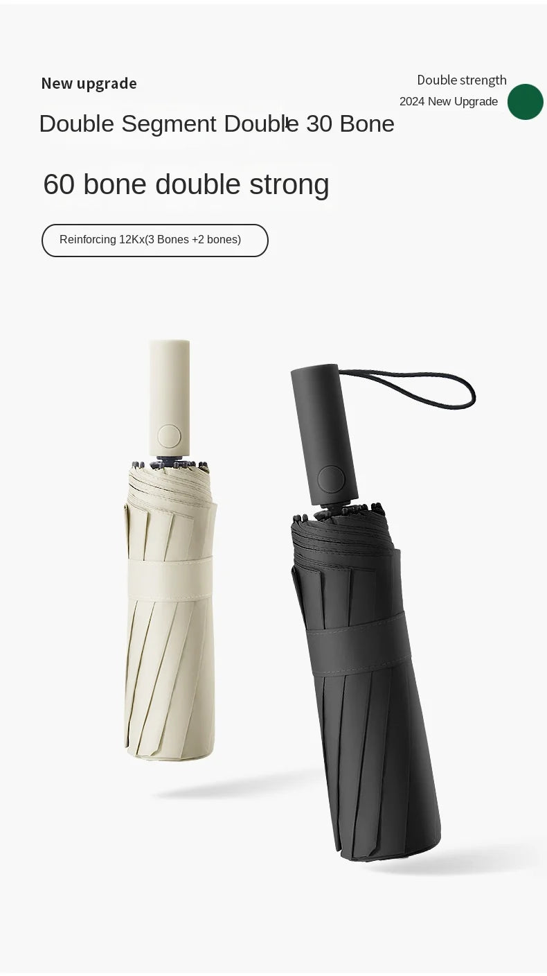 Reinforced 24-Bone Umbrella, Men's Business Strong And Durable Wind-resistant Umbrella, Anti-UV Sunscreen Umbrella Women's Sunny