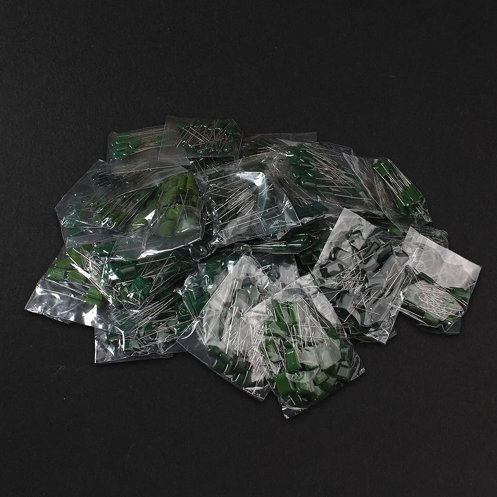 150/180/620PCS Polyester Film Capacitor Kit 100V 1nF 1.5nF 2.2nF 100nF 2A102J 2A471J 2A222J 2A392J 2A332J 2A472J 2A103J 2A473J - Shoppiline