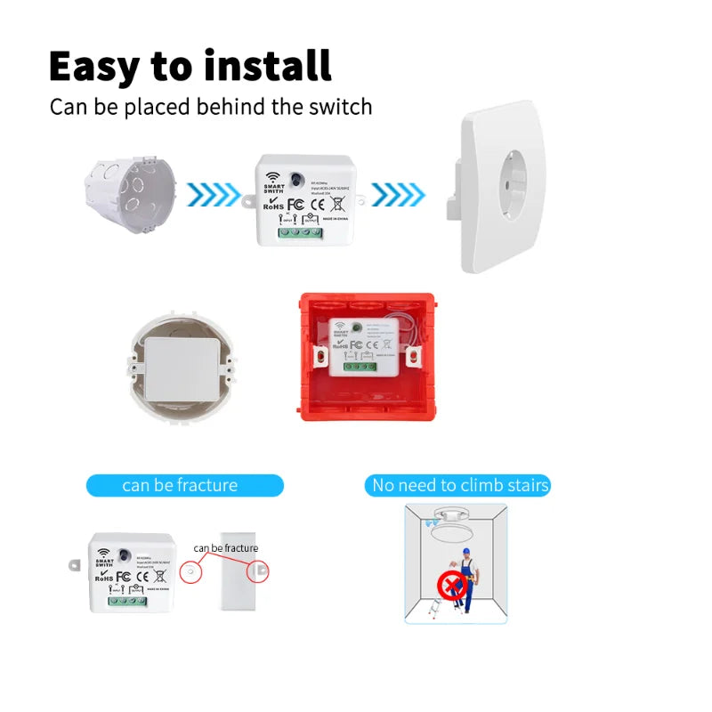 Wireless Light Wall Switch Relay Receiver RF 433Mhz 1/2/3Gang Panel Switch Remote Control Interruptor for LED Lamp 10A 110V 220V