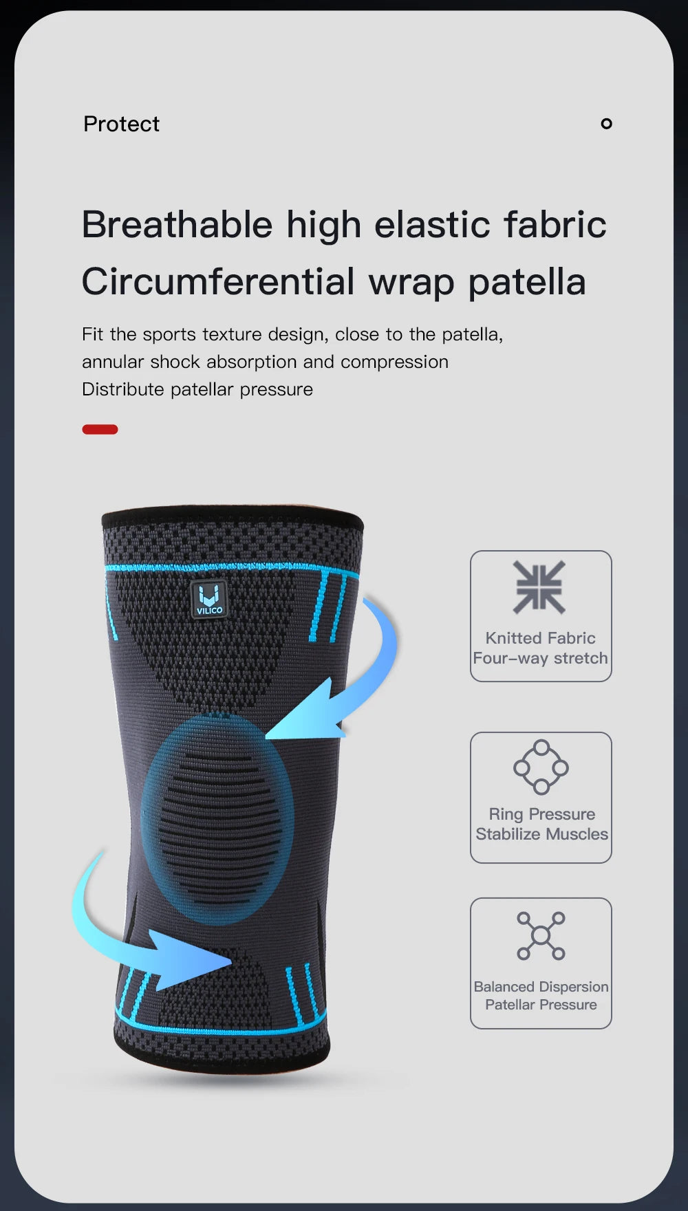 1 Pc Elastic Breathable Compression Knee Support Sleeve for Basketball Running Cycling