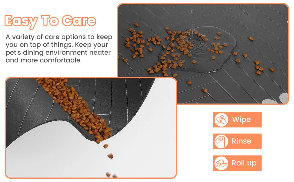 Pet Feeding Mat-Absorbent Pet Placemat Rubber Backing Quick Dry Water Mat for Dog Cat for Food and Water Bowl with Waterproof