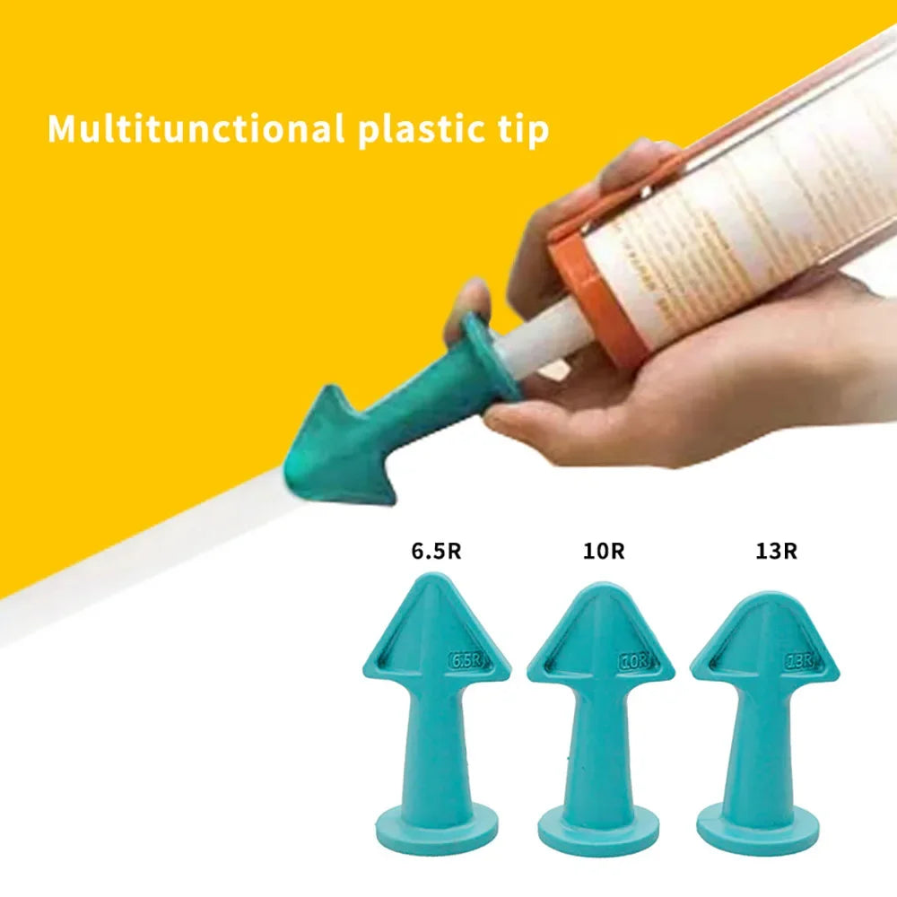5pcs Caulking Nozzle Applicator Finishing Tool Spatula Plastic Glue Shovel Tile Brick Joints Floor Silicone Remover Grout Kit