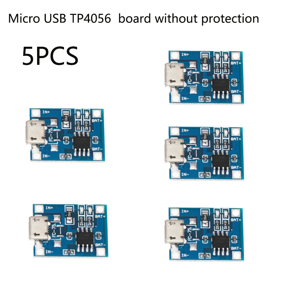 2/20pcs TP4056  4067 +Protection Dual Functions 5V 1A Type C 18650 Lithium Battery Charging Board Charger Diy Kit Electronic