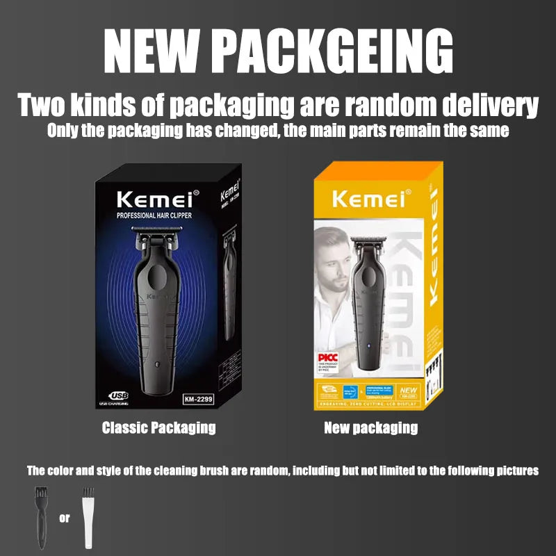 Kemei Professional Electric Hair Clippers USB Rechargeable Barber Trimmer Men's Electric Shaver Clippers KM-2299 KM-1102 Kit