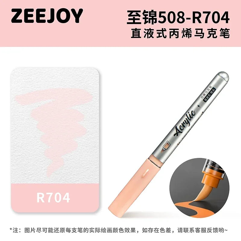 ZEEJOY 120/12/1 Colors Direct Liquid Acrylic Marker Pens Waterproof Pen Soft Brush Nib for Manga School Art Supplies Stationery