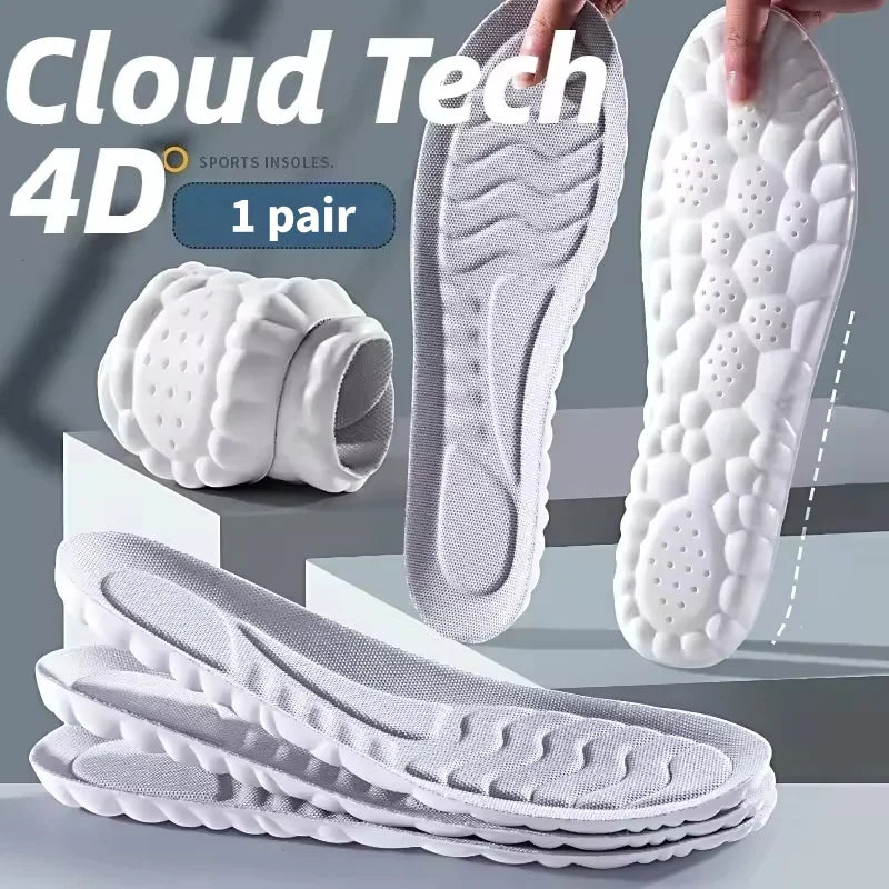Latex Sport Insoles Soft High Elasticity Shoe Pads Orthotic Breathable Deodorant Shock Absorption Arch Support Insole New