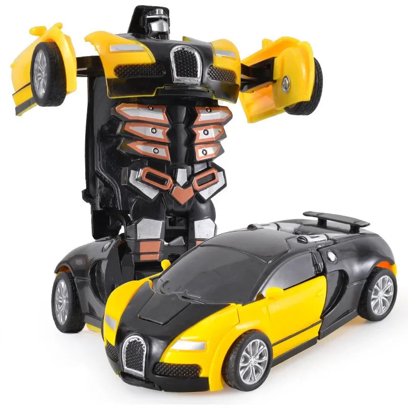 Verformbares Spielzeugauto, Trägheitsaufprall, Ein-Knopf-Verformung, Jungenpuzzle, Kollisionsverformung, Autobot-Roboter