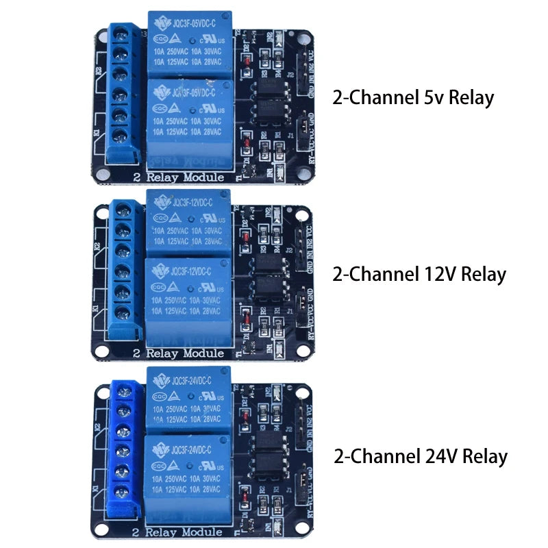 DC 5V 12V 24V 1 2 4 6 8 Channel Relay Module Board Shield with Optocoupler / High and Low Level Trigger for Arduino Raspberry