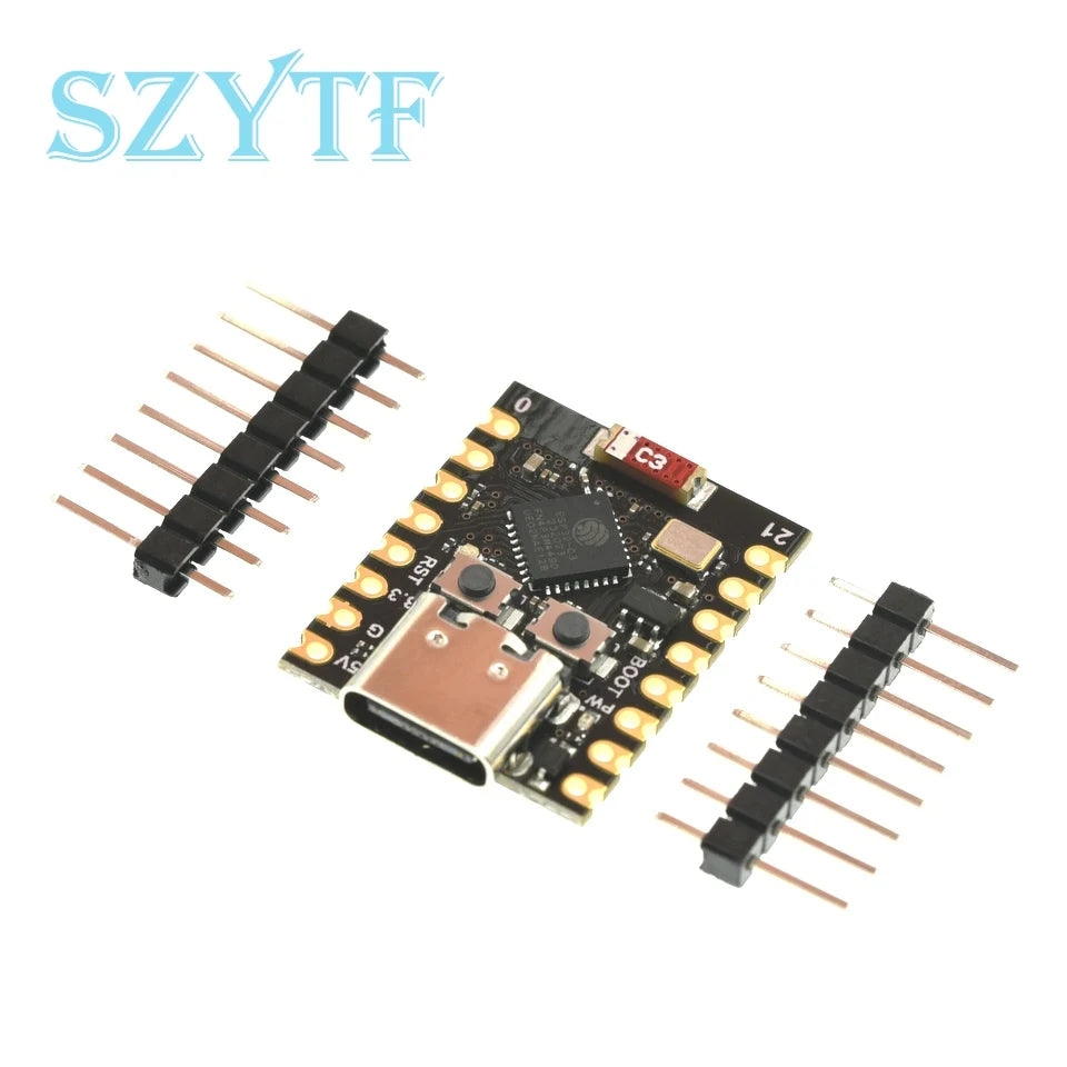 Carte de développement ESP32-C3 SuperMini WiFi compatible Bluetooth Flash 4 Mo SRAM 400 Ko pour projets Arduino IoT