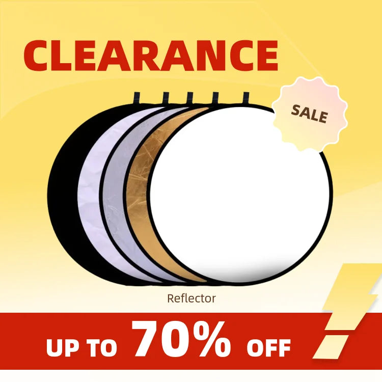 Clearance_RF01 24" Reflector 5in1 30CM 60CM 80CM 110CM Silver White Gold Portable Collapsible Soft Light Round Photography for S
