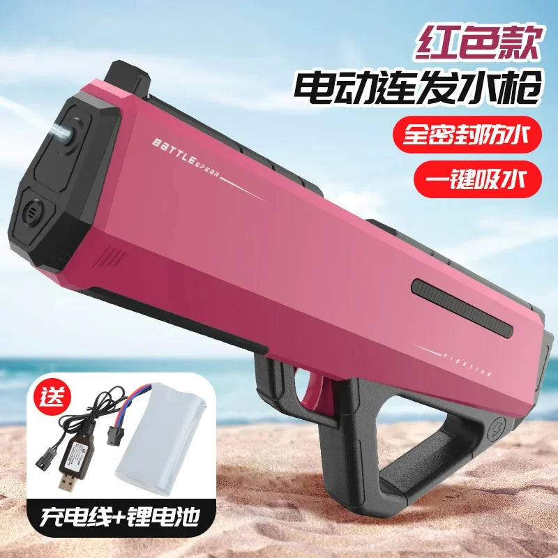 Automatic Water Gun Toys Powerful Electric Water Absorption Spray Blaster Water Pistol Pool Outdoor Toys For Adult Kids Boys