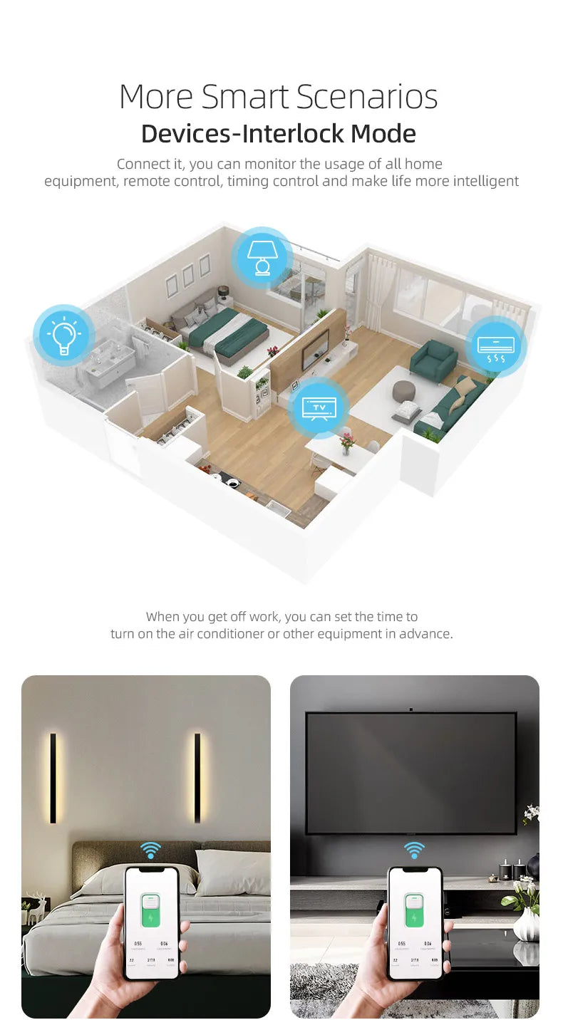 Tuya WiFi Smart Circuit Breaker 1P 63A DIN Rail for Smart Home Wireless Remote Control WiFi Switch by APP TONGOU Free Shipping - Shoppiline
