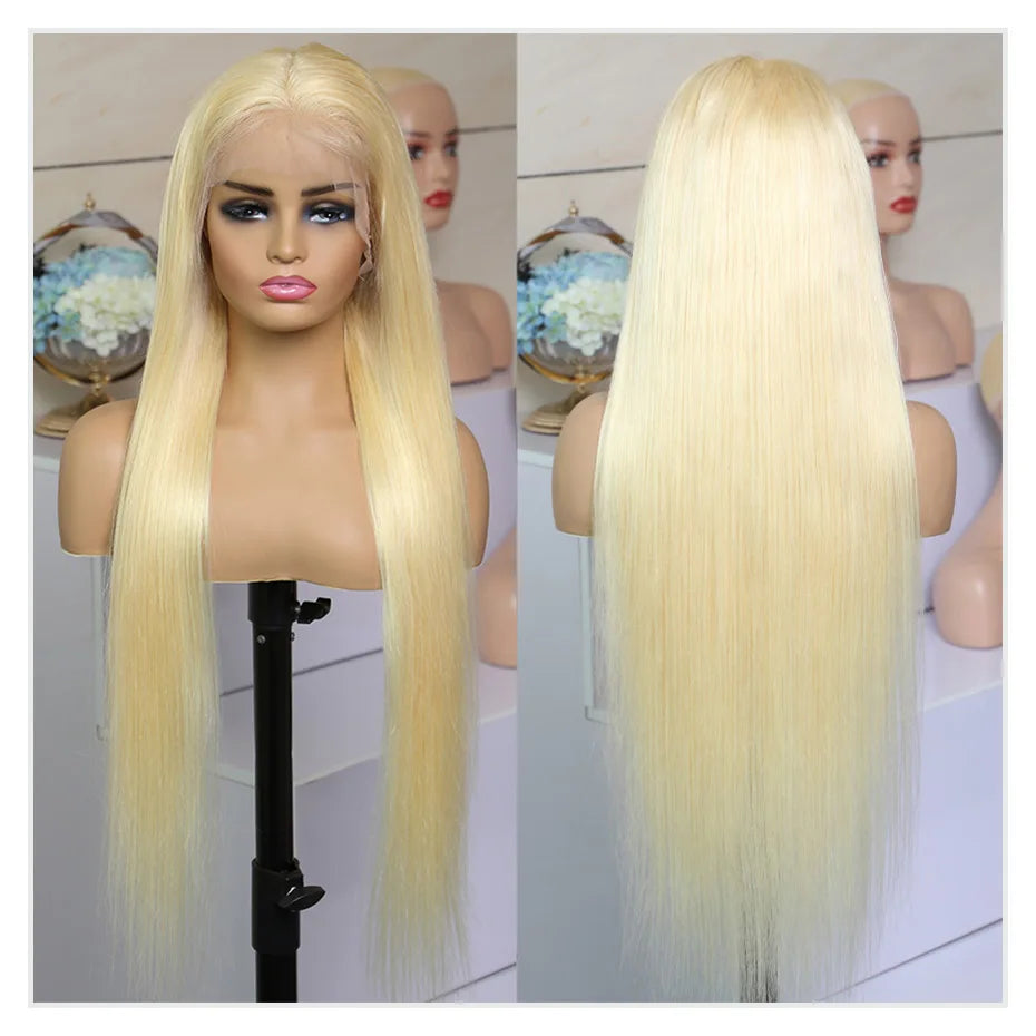 13x4 13x6 360 HD Transparent 613 Honigblond Farbe Spitze Front Echthaar Perücken für Frauen Rohes brasilianisches glattes Lace Frontal Perücke