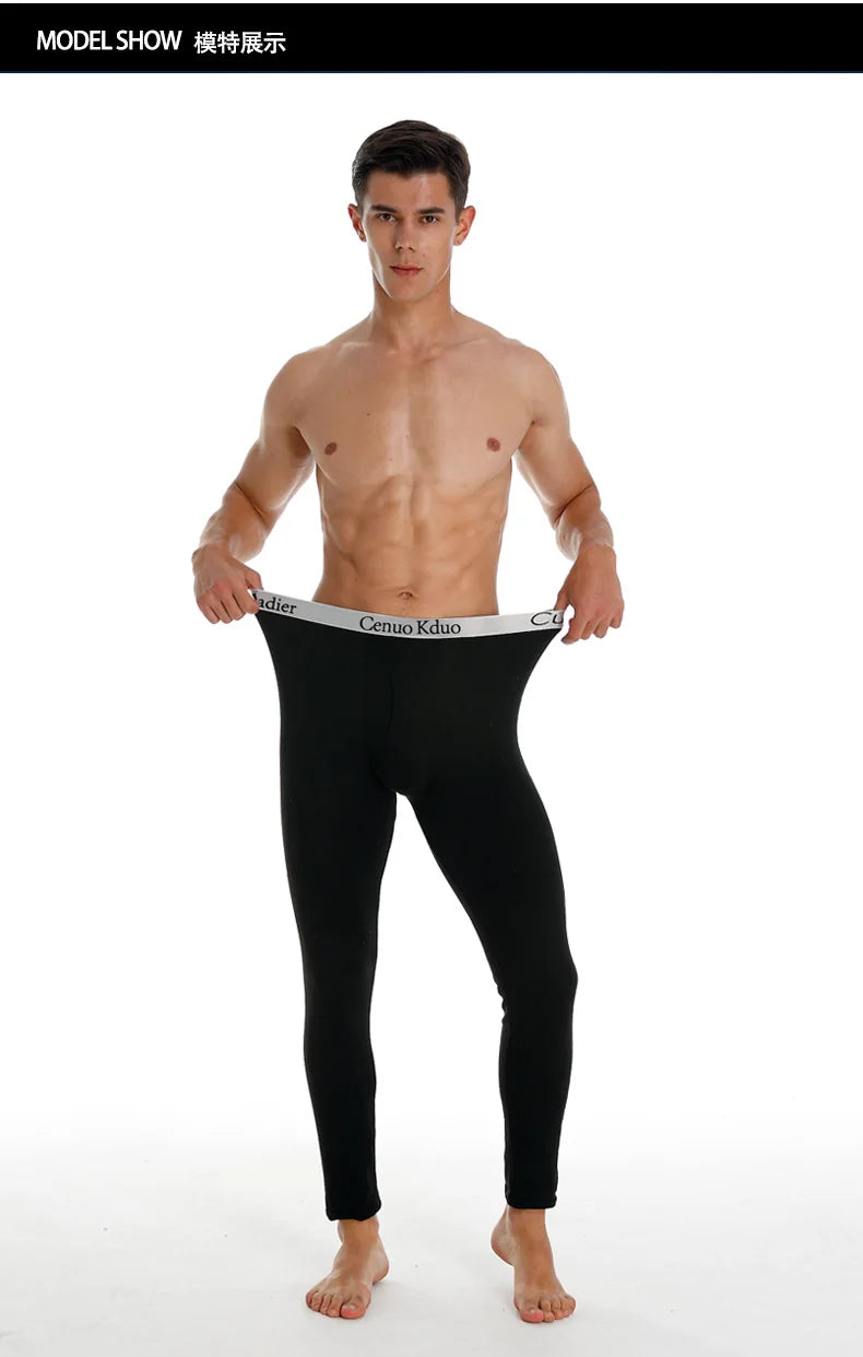 Men's warm pants slim fit tight pants, thickened and not easily faded independent wear high-end German velvet men's warm pants