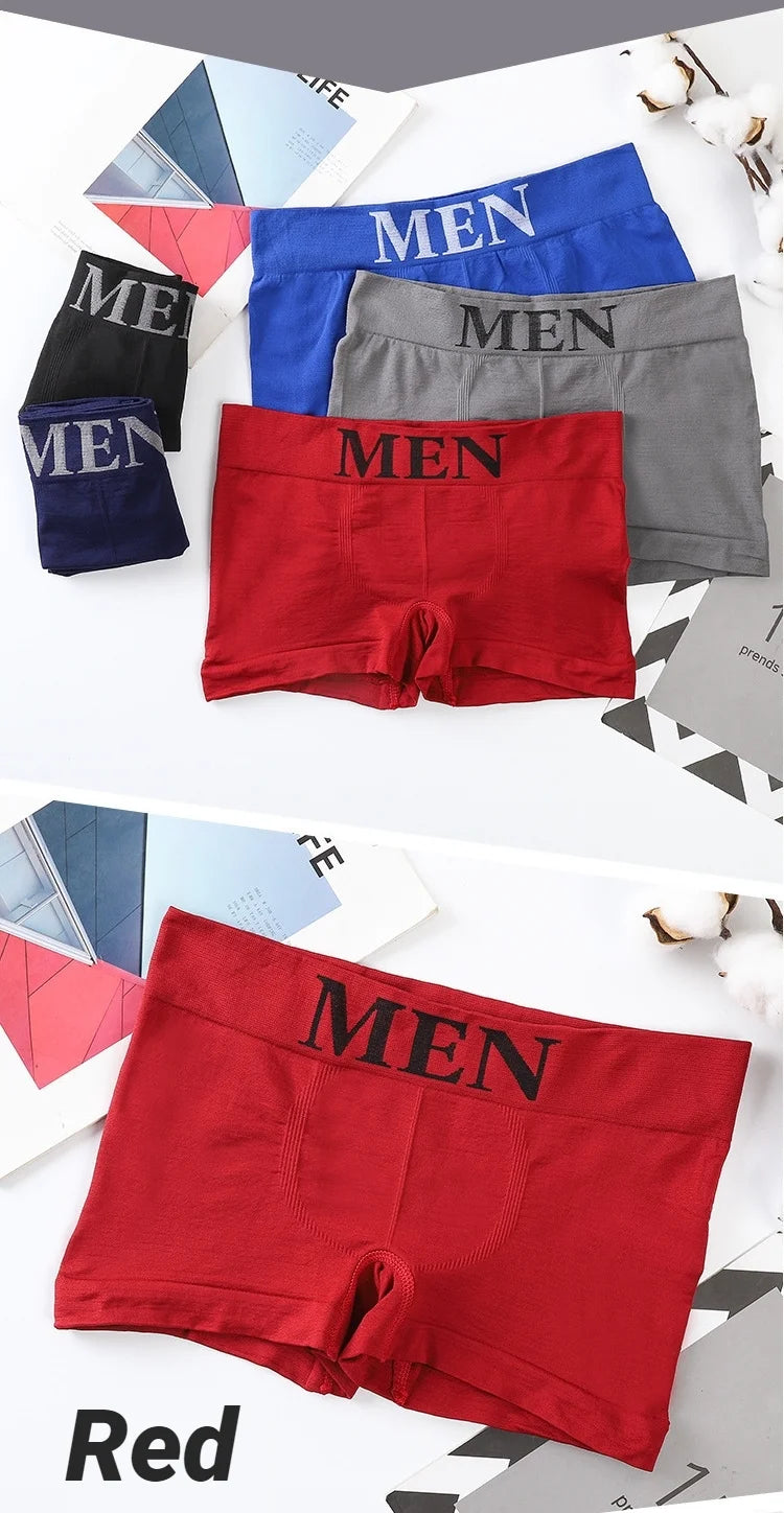 Lot de 5 Boxers Confortables pour Hommes, Couleur Unie, Haute Élasticité, Respirants
