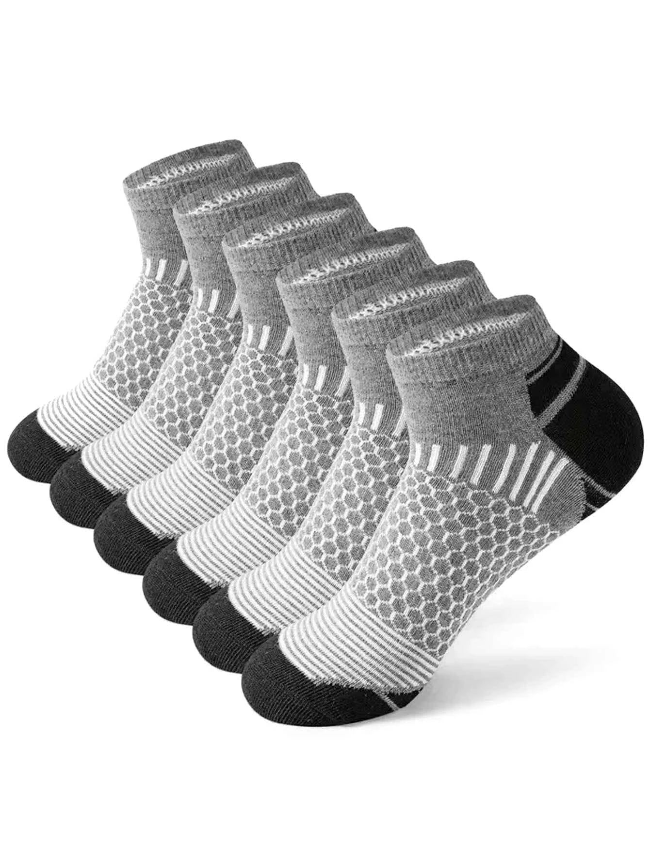 12Pairs High Qualit Athletic Socks Men's Ankle Socks Running Cyclling Waist Honeycomb Design And Firm Sports Leisure Socks Gifts