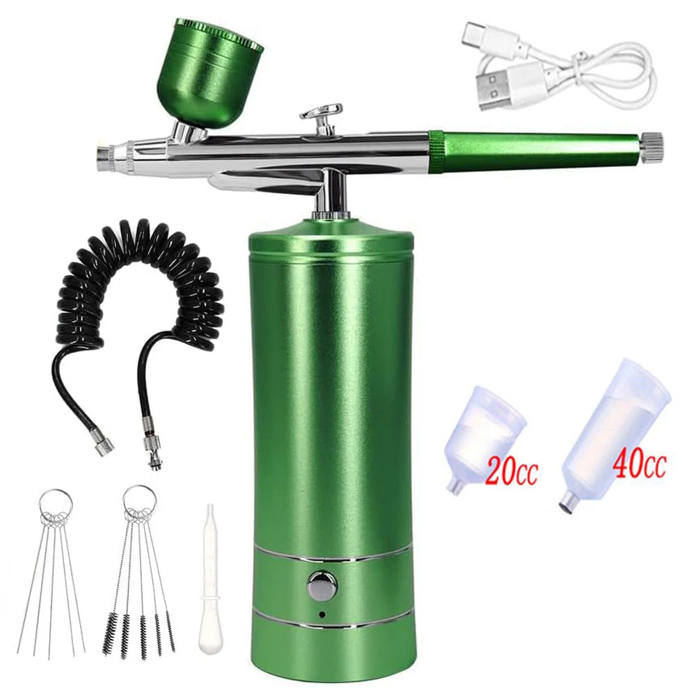 Airbrush Nail with Compressor Portable Air Brush with Compressor For Nails Art Cake Painting Craft Airbrush Nail Art Compressor - Shoppiline