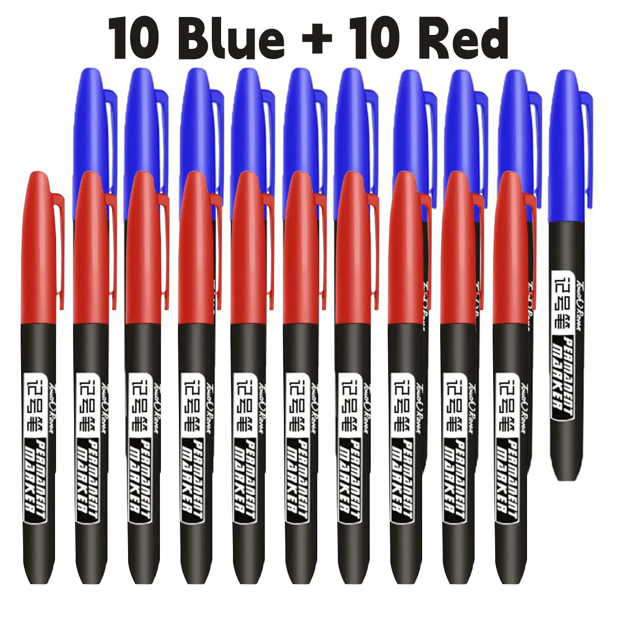 6 PCS Permanent Marker Pen Manga Drawing Markers Black Blue Red Waterproof Ink Sketch Pens Stationery Art School Supplies - Shoppiline