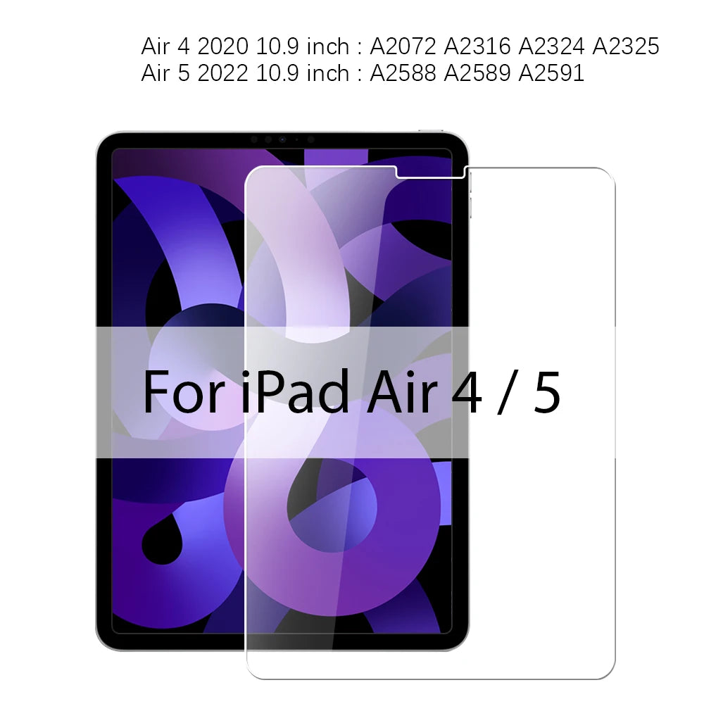 Tempered Glass Screen Protector For Ipad Pro 13 11th M5 M4 2025 12.9 A16 Air 11 5 4 M3 M2 10 9 9th 10th Generation Mini 7 6 Film