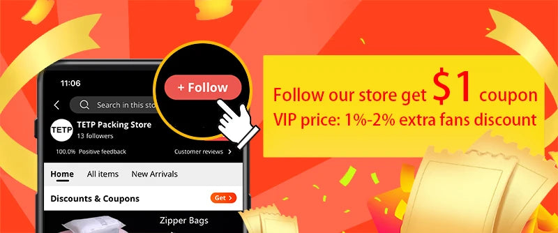 TETP 100Pcs Clear Self-Adhesive Resealable Waterproof OPP Plastic Bags 5Wires per Bag for Gift Food Candy Packaging Cellophane S
