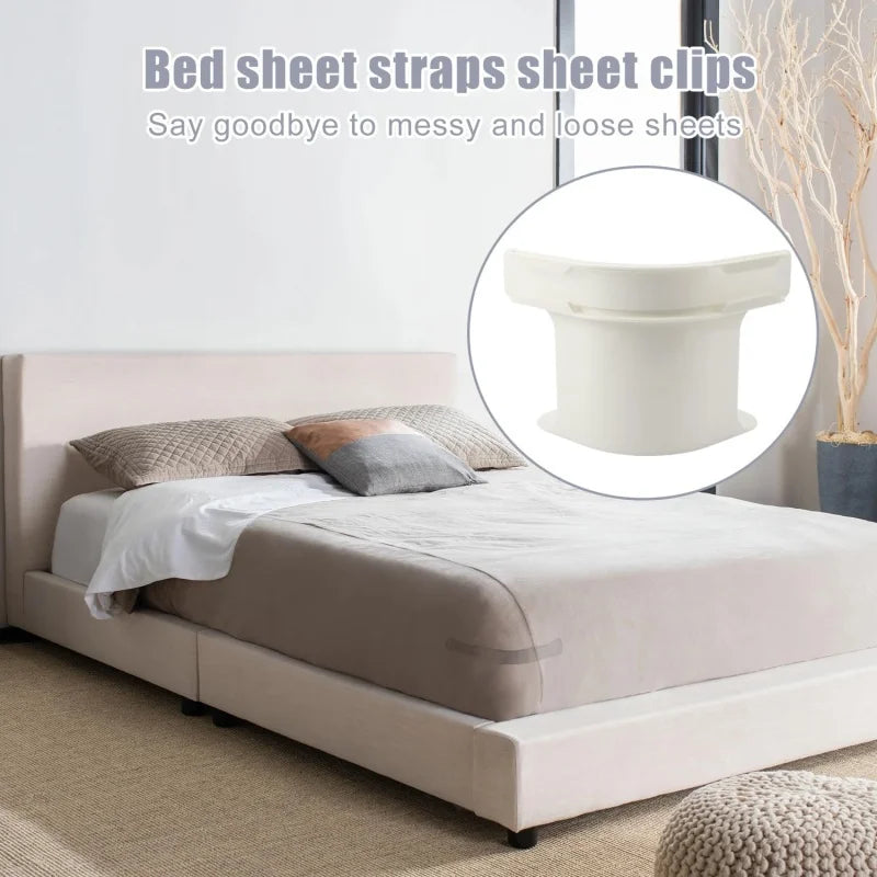 8/4Pcs Bed Corner Sheet Grippers Straps Heavy Duty Bedsheet Corner Tightener Clips Durable and Reliable Bed Sheet Grippers