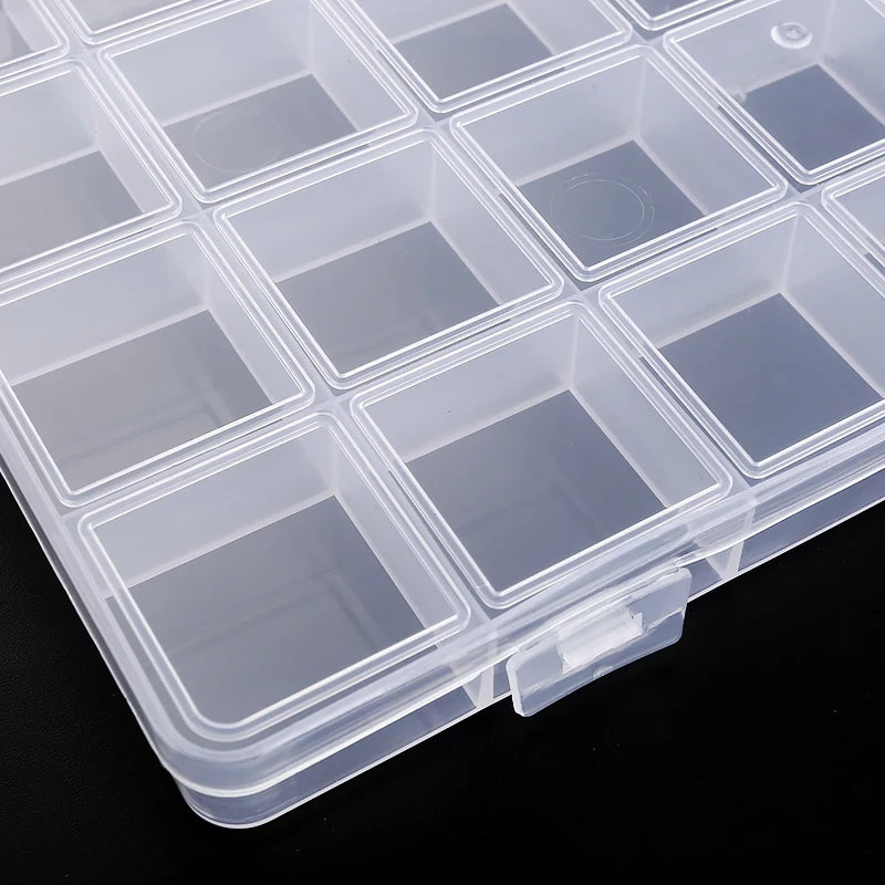 Transparent Clear Plastic Empty Jewelry Storage Organizer Container Display Case For Earrings Loose Beads Craft Supplies