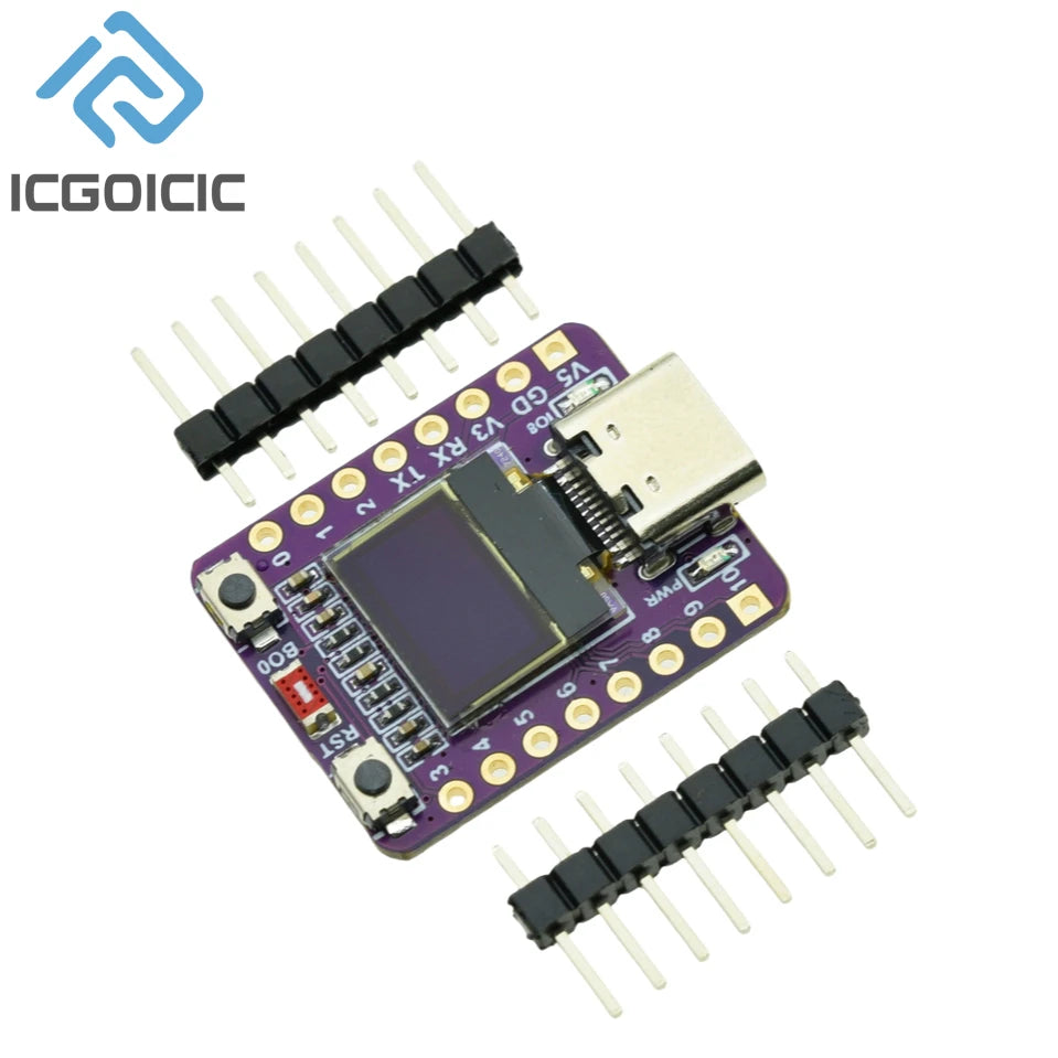 0.42 inch OLED Dev Board for ESP32-C3, WiFi BT Wireless Module with Ceramic Antenna, SuperMini Development Board