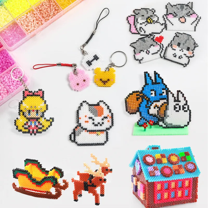 Clearance_2.6mm/5mm Perler Beads Square Pegboard 3D Puzzle Juguetes For Hama Bead Educational Toys for Children Jigsaw Puzzle Br