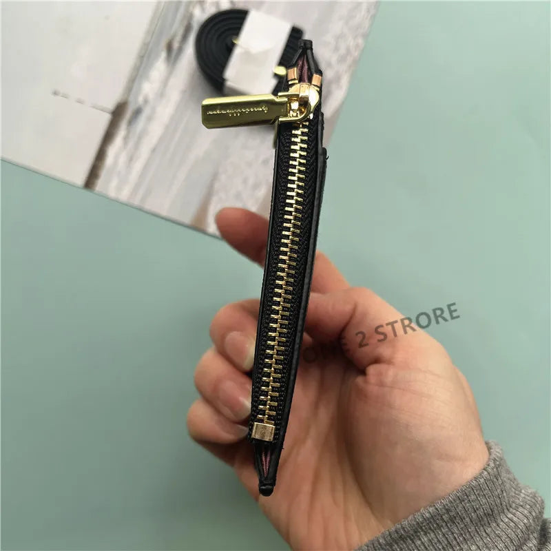 Desk Accessories Office PU Leather Card Holder Zipper Sleeves Photocard Large Capacity ID Card Holder Luxury Photocard Holder