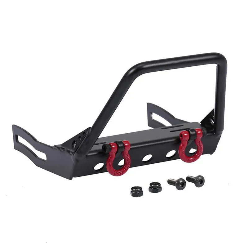 Metall RC Rock Crawler Auto Frontstoßstange Upgrade Teil für 1/10 Axial SCX10 Traxxas TRX4 D110 CC01 - Robustes Offroad Fahrzeugzubeh