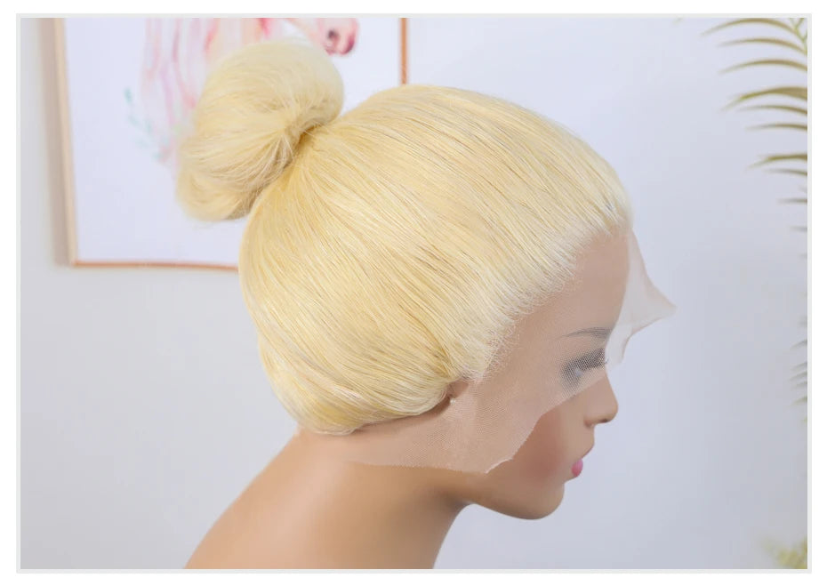 13x4 13x6 360 HD Transparent 613 Honigblond Farbe Spitze Front Echthaar Perücken für Frauen Rohes brasilianisches glattes Lace Frontal Perücke