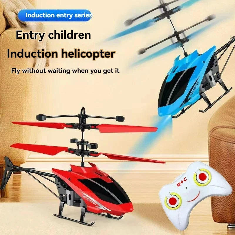 Rechargeable Mini Remote Control Helicopter Wireless Remote Control Infrared Induction Aircraft Children's Toy Aircraft Model