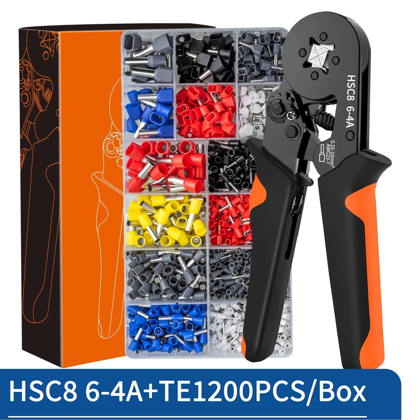 Crimping Pliers Ferrule Sleeves Tubular Terminal Tools HSC8 6-4 10-6 16-6 Wire Crimper Household Electrical Sets Terminal - Shoppiline