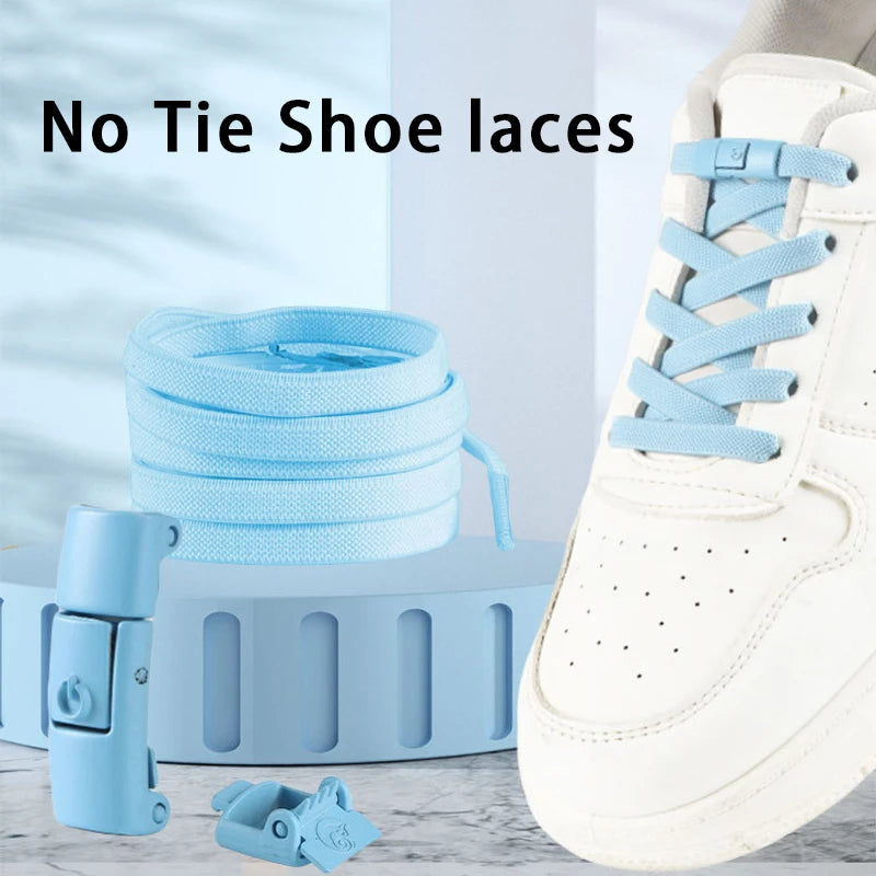 Press Lock Shoelaces without ties Elastic Laces Sneakers Tennis No Tie Shoe laces Shoes Accessories 1Pair/2Pair