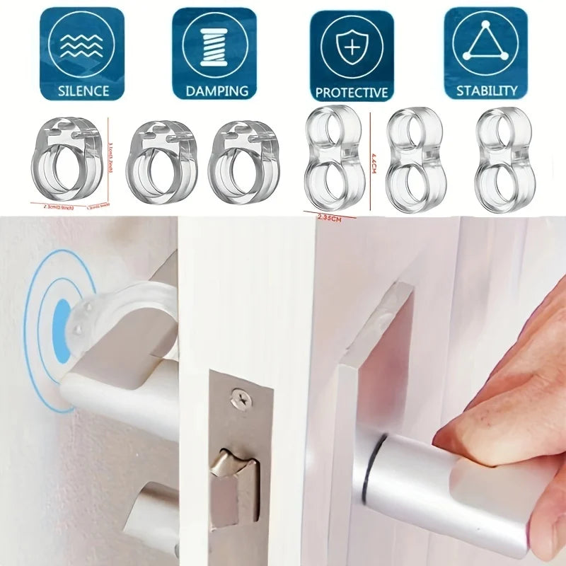 Handles Door Stopper Silicone Gel Door Stop Transparent Wall Protection Door Knob Bumper Furniture Protector Pad Handle Buffer