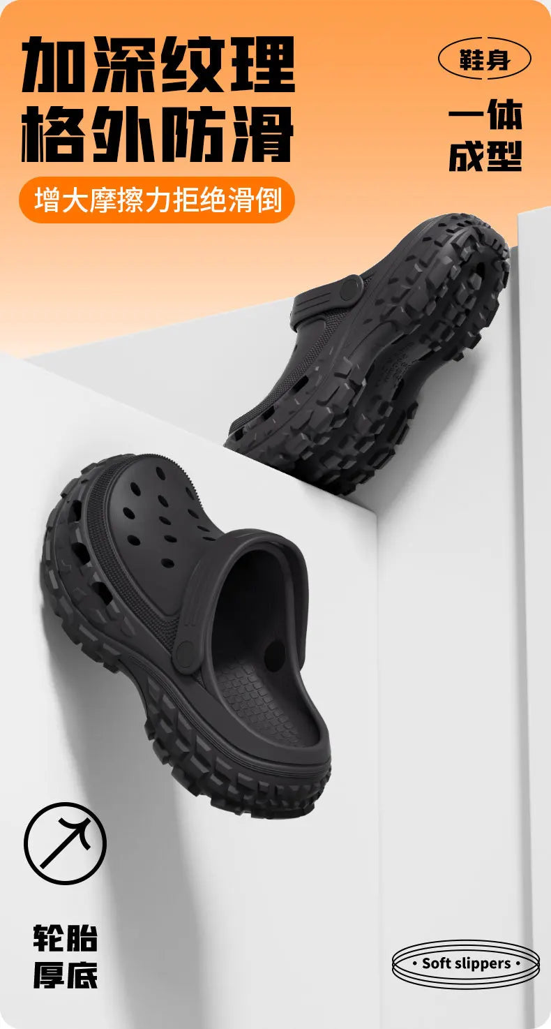 Summer Women Platform Sandals 2026 Closed Toe Non-Slip Beach Sandals Lightweight Soft Bottom for Home Comfortable Sandalias