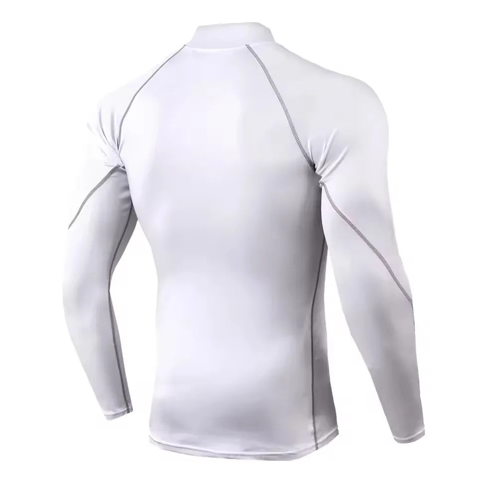 Herren Kompressions-Langarm-T-Shirt Sportbekleidung Männer Enges T-Shirt Elastischer Trainingsanzug Kleidung Fitnessstudios Fitness-T-Shirt für Herren