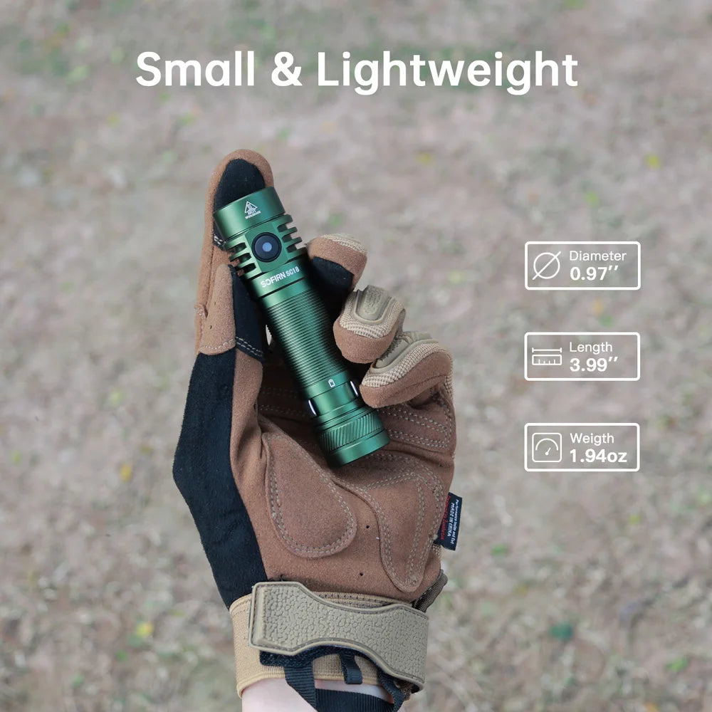 Sofirn SC18 1800lm EDC Flashlight USB C Rechargeable SST40 LED 18650 Torch TIR Optics Lens Lantern with Power Indicator - Shoppiline